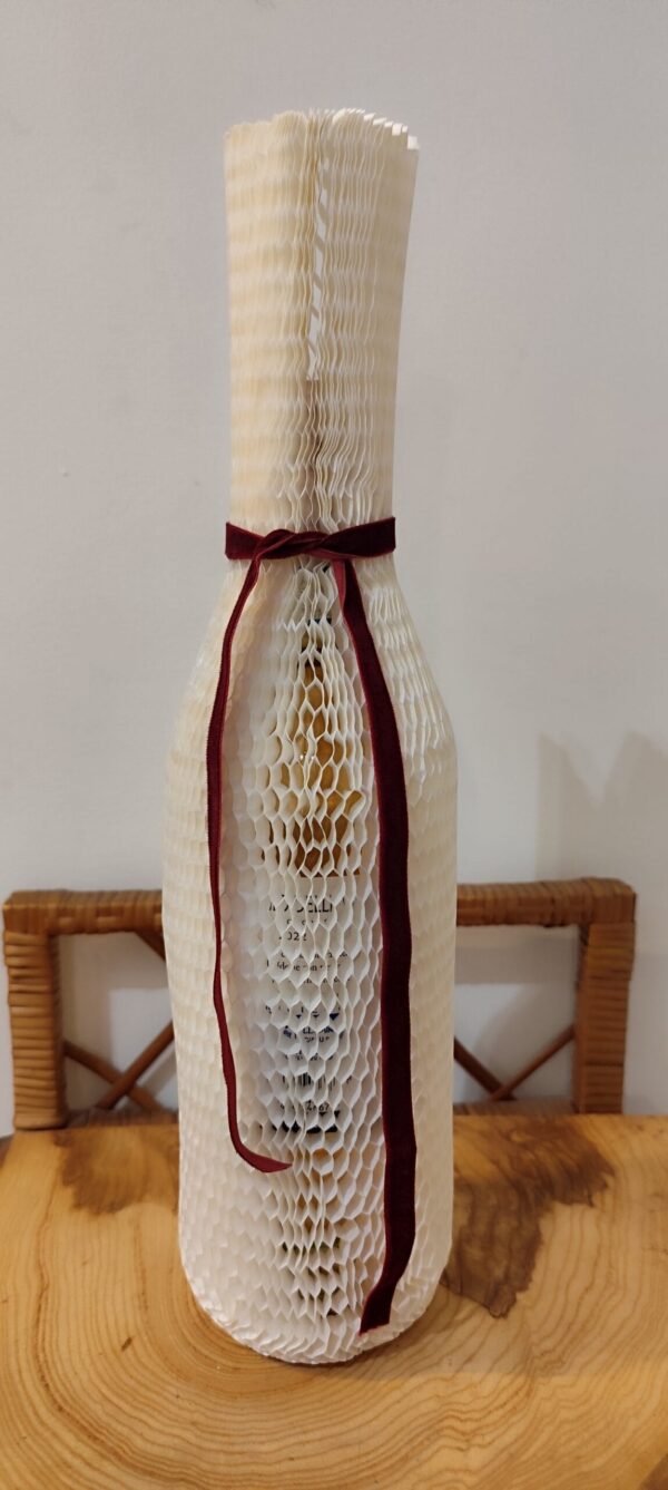 Biały rękaw ochronny honeycomb 45 cm do zabezpieczania butelek szklanych