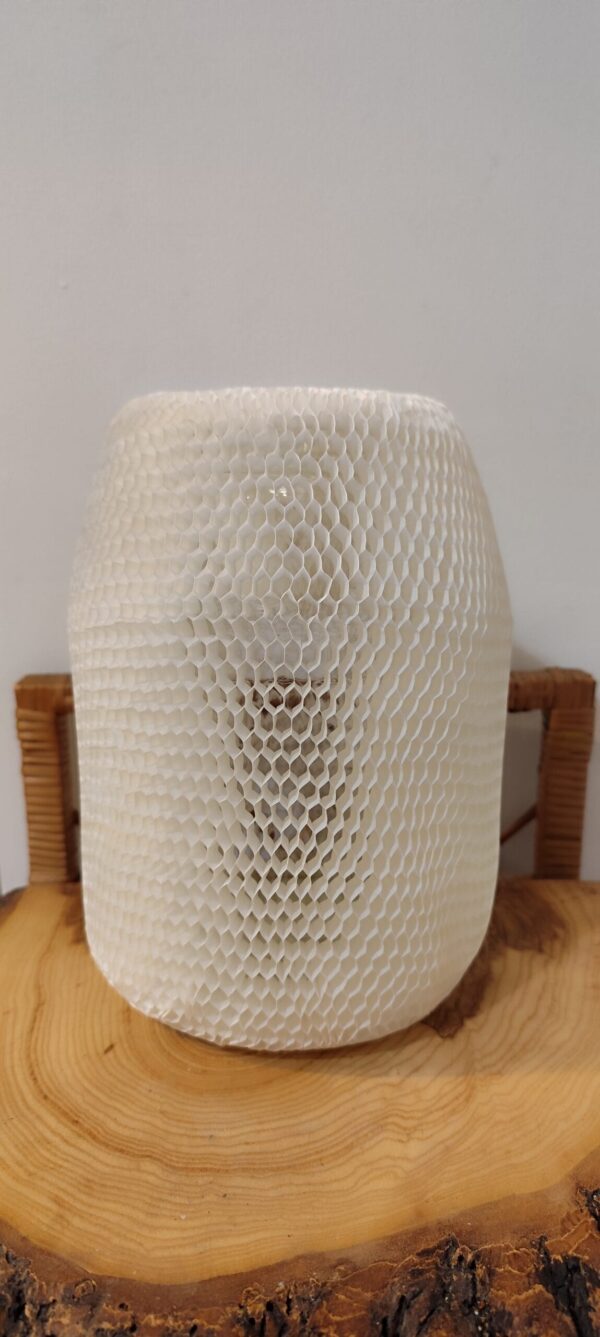 Rękaw papierowy honeycomb biały do pakowania dużych butelek i słoików