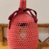 Rękaw papierowy honeycomb różowy do pakowania butelek i słoików