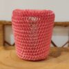 Rękaw papierowy honeycomb różowy do pakowania butelek, kubków i słoików