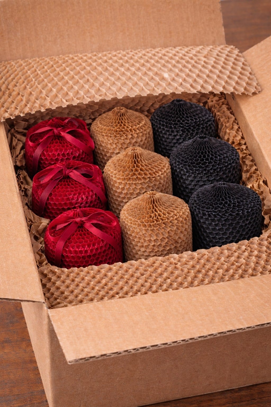 Prepack – bezpieczne pakowanie świec z użyciem papieru honeycomb